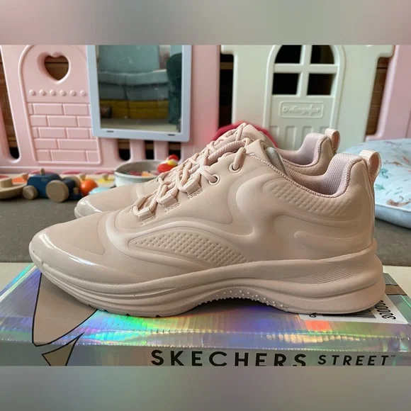Skechers street suede and sparkle hot sale